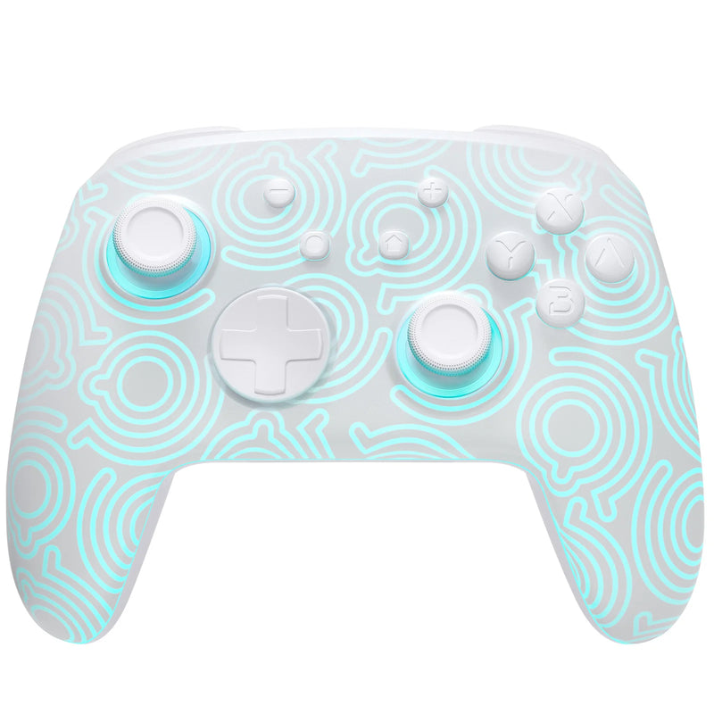 Controle Branco Firefly para Nintendo Switch, Bluetooth, LED, FUNLAB