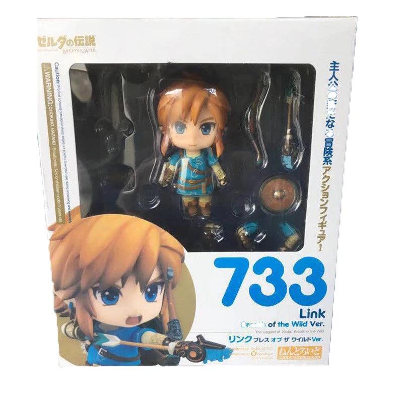 Link Chibi Action Figure, "The Legend Of Zelda Breath Of The Wild" Versão 733 e 733-DX - Daliked