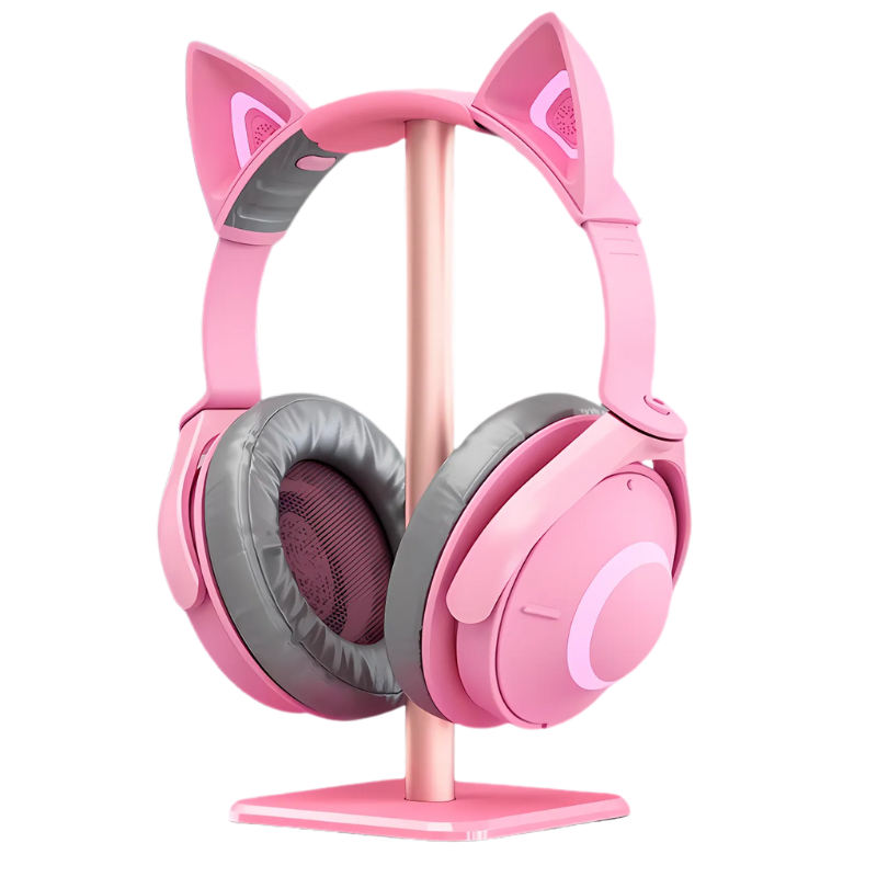 Suporte de Headset/Fone de Ouvido Rosa, Liga de alumínio